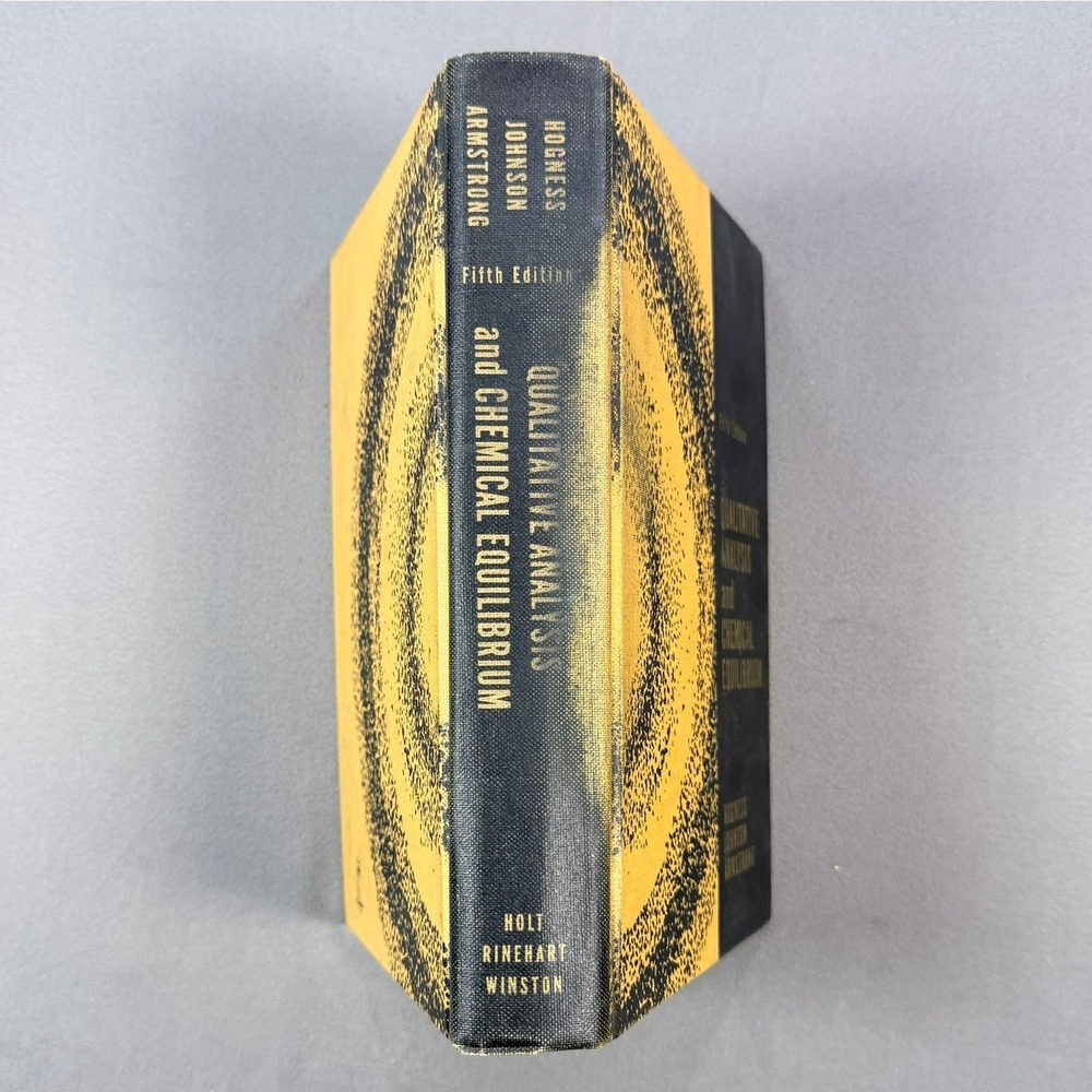 Hogness Qualitative Analysis and Chemical Equilibrium Hardcover 1966 5th Science